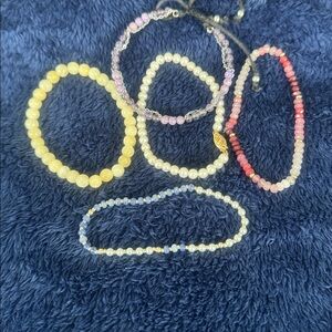 Colorful Beaded Bracelets set of 5
